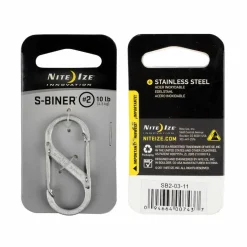 Nite Ize  S-Biner #2 Stainless karabijnhaak