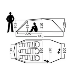Sale Nordisk Oppland 3 3.0 PU lichtgewicht tunneltent dark olive