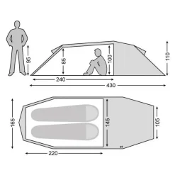 Hot Nordisk Oppland 2 SI 2.0 lichtgewicht tunneltent green