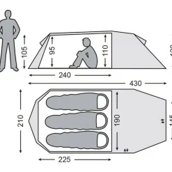 New Nordisk Oppland 3 SI lichtgewicht tunneltent forest green