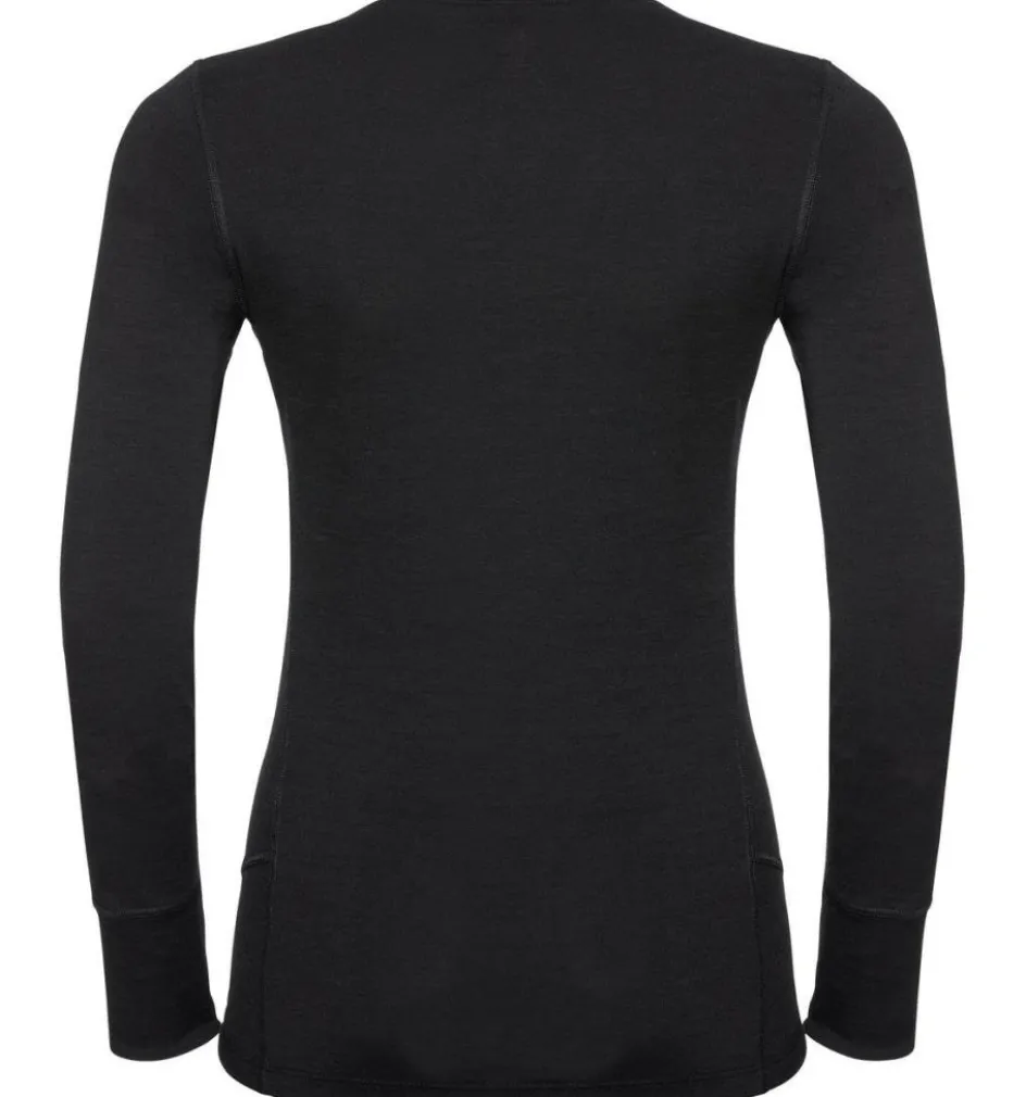 Online ODLO Natural 100 Merino Warm LS thermoshirt dames black