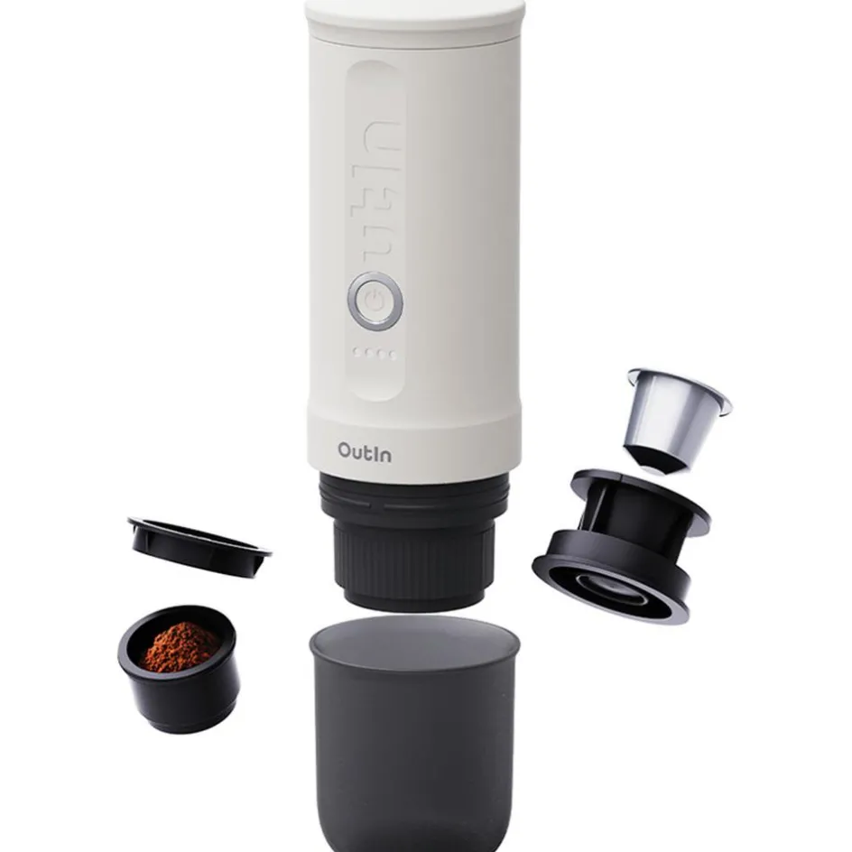 OutIn Nano draagbare espressomachine pearl white