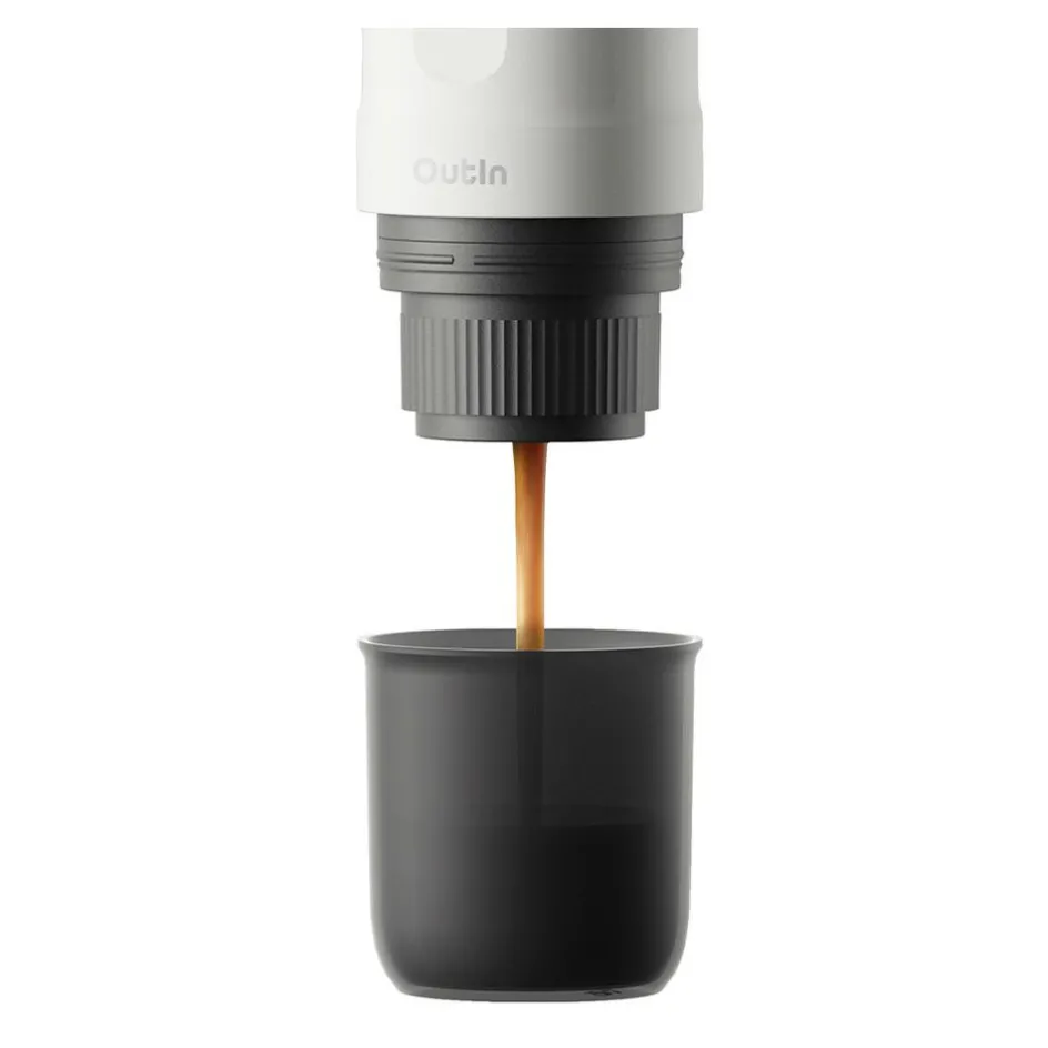 OutIn Nano draagbare espressomachine pearl white