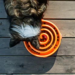 Outlet Outward Hound  Fun Feeder Slo Bowl voerbak oranje