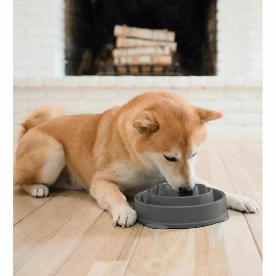 Discount Outward Hound Fun Feeder Drop Medium voerbak grey