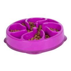 Outward Hound  Fun Feeder Slo Bowl Mini voerbak paars