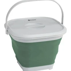 Outwell Collaps opvouwbare emmer vierkant met deksel 9 liter shadow green