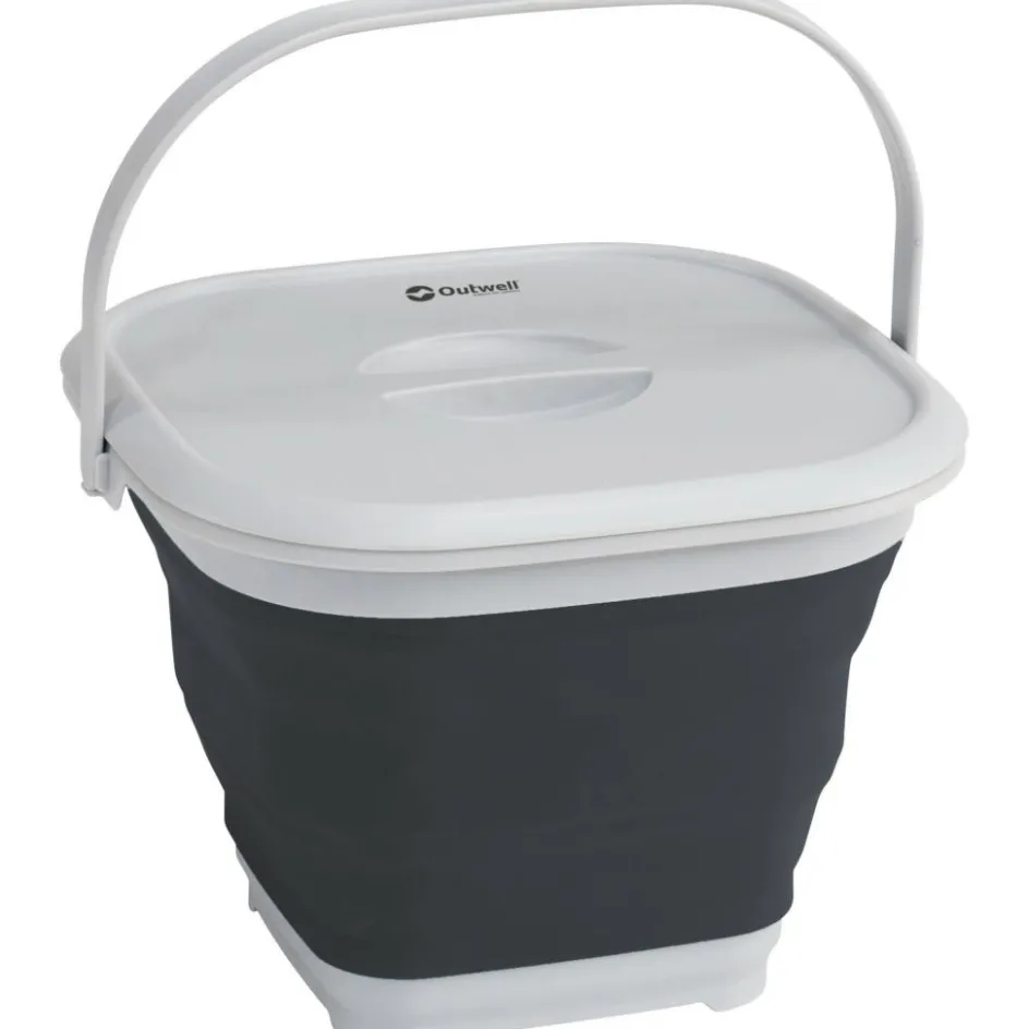 Outlet Outwell Collaps opvouwbare emmer vierkant met deksel 9 liter navy night