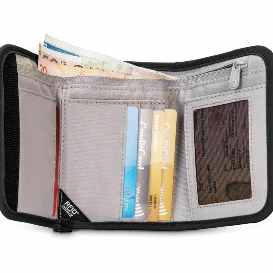 Clearance PacSafe RFIDsafe V125 Trifold portemonnee black