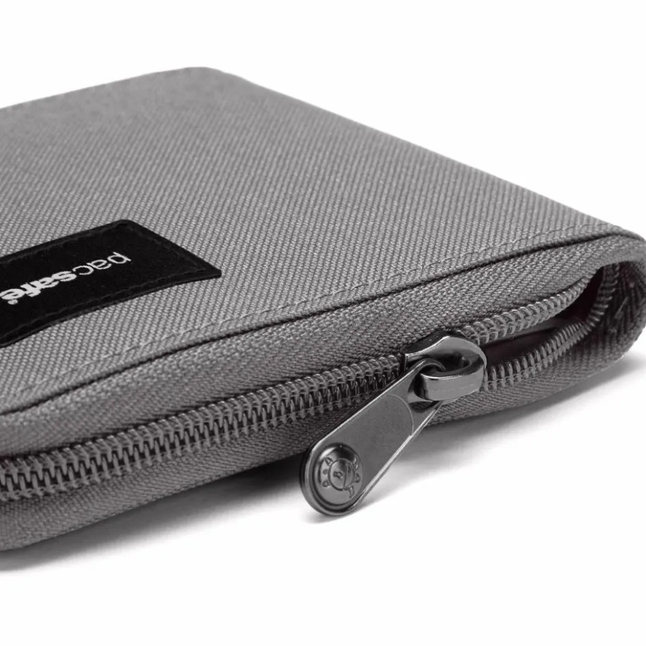 PacSafe RFIDsafe Zip Around portemonnee stone
