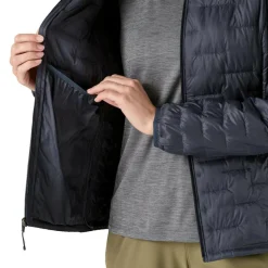 Discount Patagonia Micro Puff outdoor jack dames smolder blue