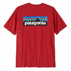 Sale Patagonia P-6 Logo Responsibili-Tee shirt heren amanita red