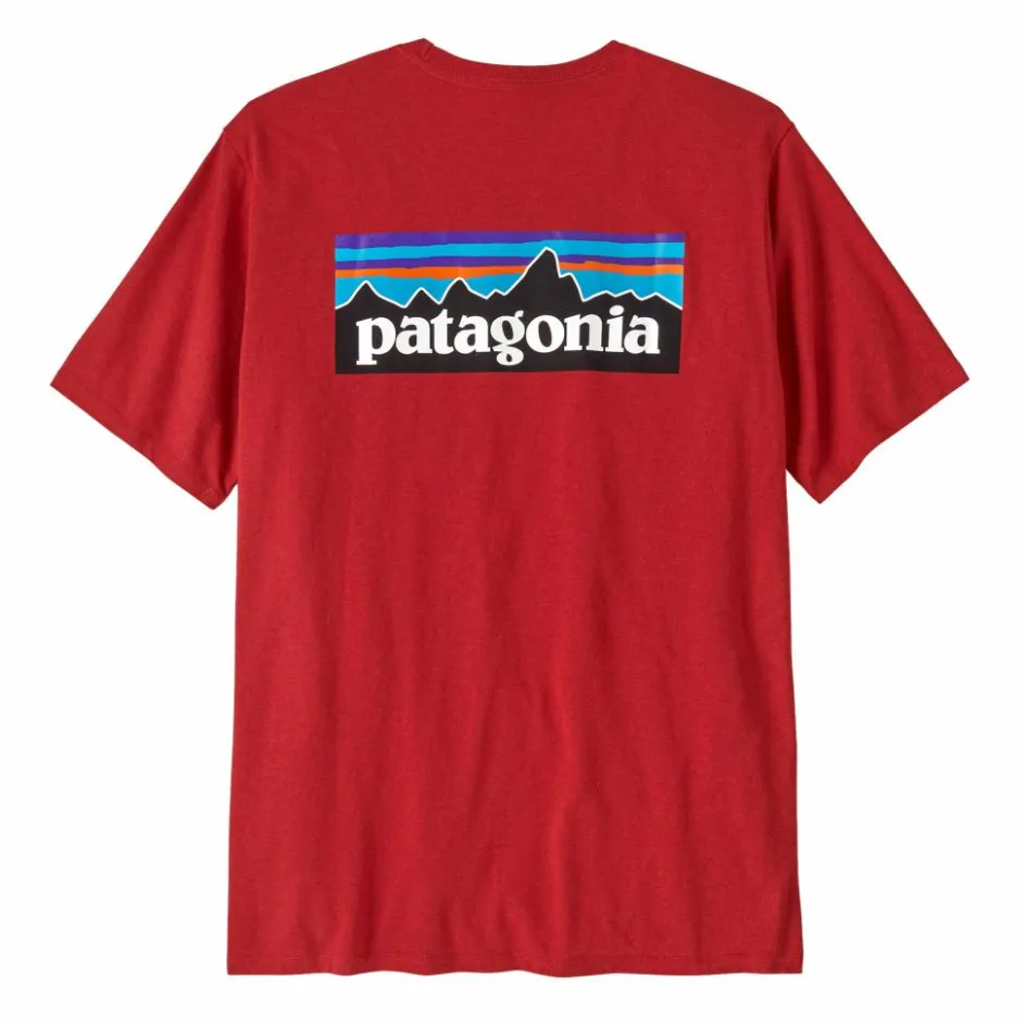 Sale Patagonia P-6 Logo Responsibili-Tee shirt heren amanita red