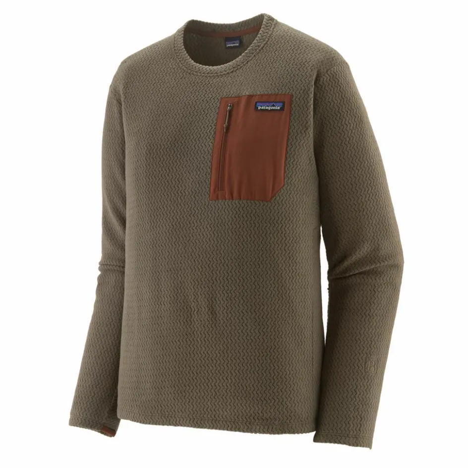 New Patagonia R1 Air Crew Neck sweater heren marlow brown