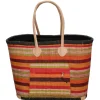 Hot PE Florence  Raffia strandtas red