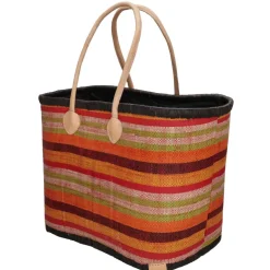 Hot PE Florence  Raffia strandtas red