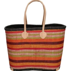 Hot PE Florence  Raffia strandtas red