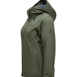 Peak Performance ANIMA softshell winterjas dames pine needle