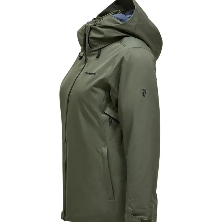 Peak Performance ANIMA softshell winterjas dames pine needle