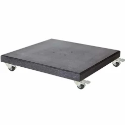 Online Platinum Modena parasolvoet met wielen zwart