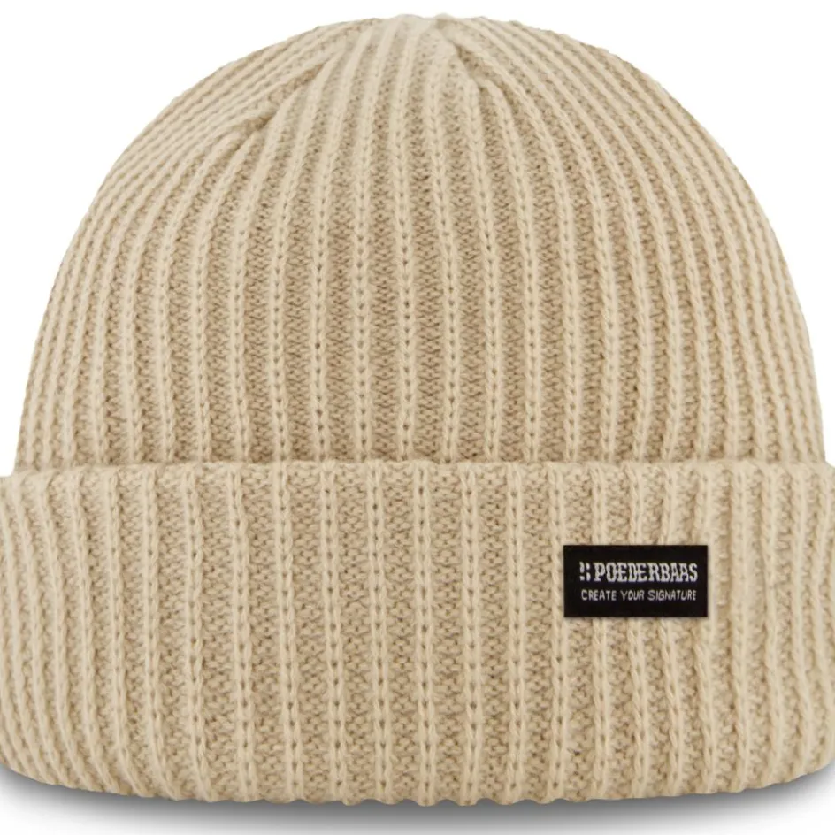 Discount Poederbaas Royal Rib muts sand