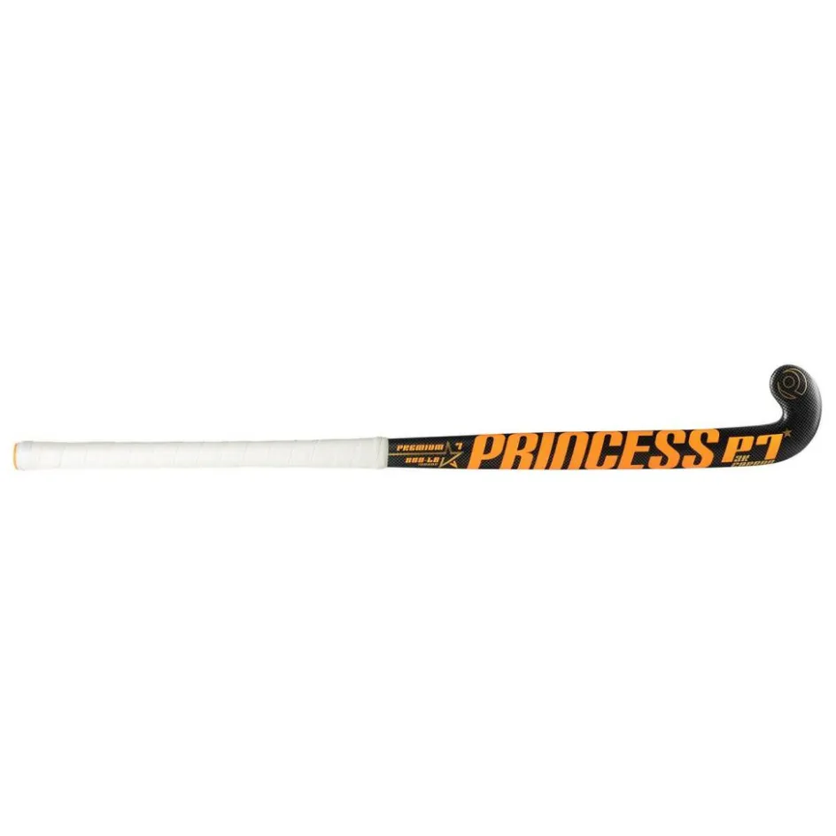Sale Princess Hockey Indoor Premium 7 Star SG9 low bow hockeystick black orange - 36,5 inch