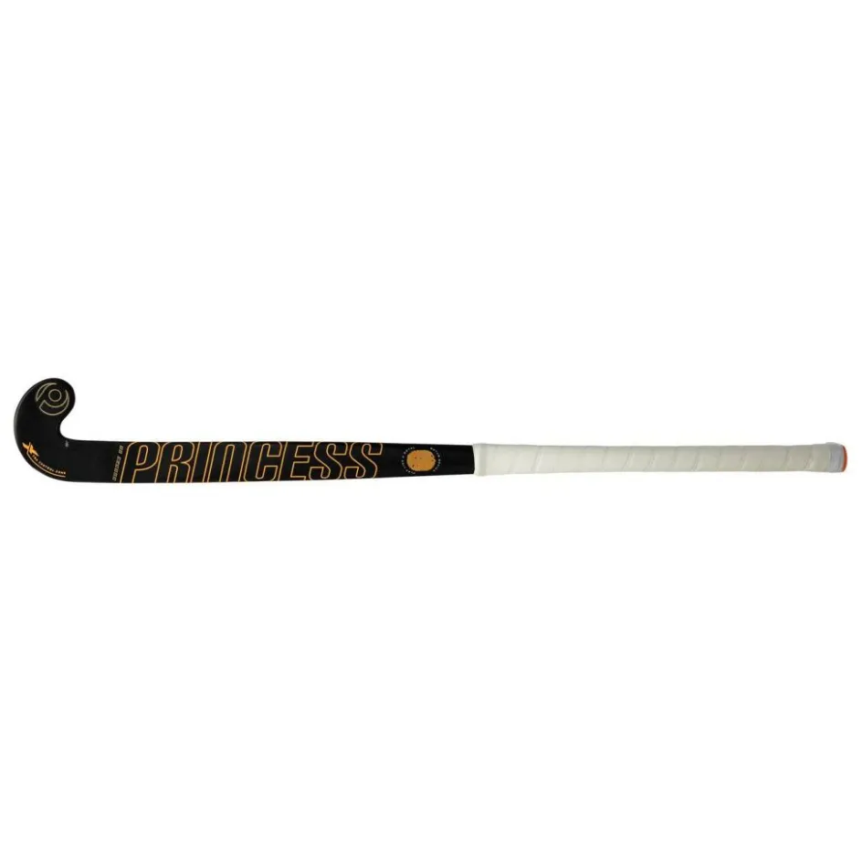 Sale Princess Hockey Indoor Premium 7 Star SG9 low bow hockeystick black orange - 36,5 inch
