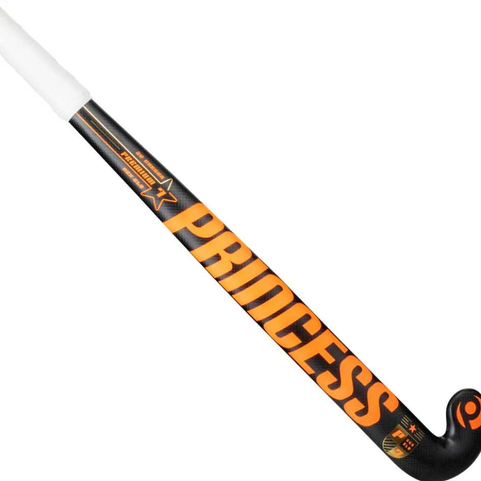 Princess Hockey Premium 7 STAR SGX Extreme Low Bow hockeystick black orange