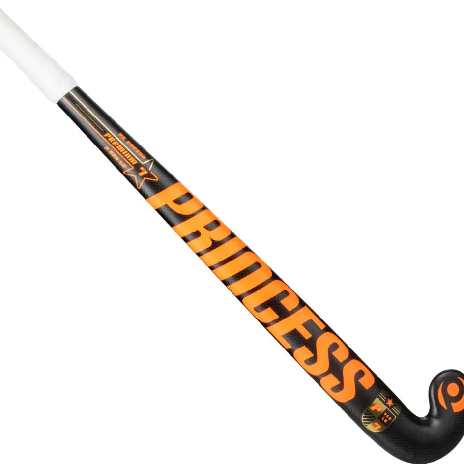 Best Princess Hockey Premium 7 STAR SG9 Low Bow hockeystick junior black orange