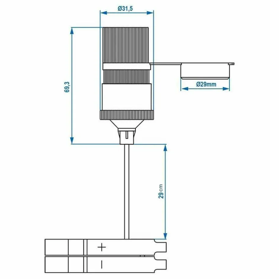 ProPlus Aanstekerdoos met accuklemmen