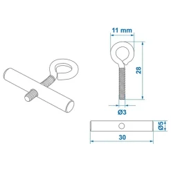 ProPlus Eindstop voor tentrail 5-6 mm set van 2 stuks