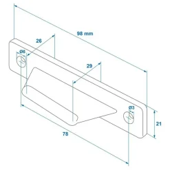 Clearance ProPlus Hymer deurvanger bovenzijde zwart