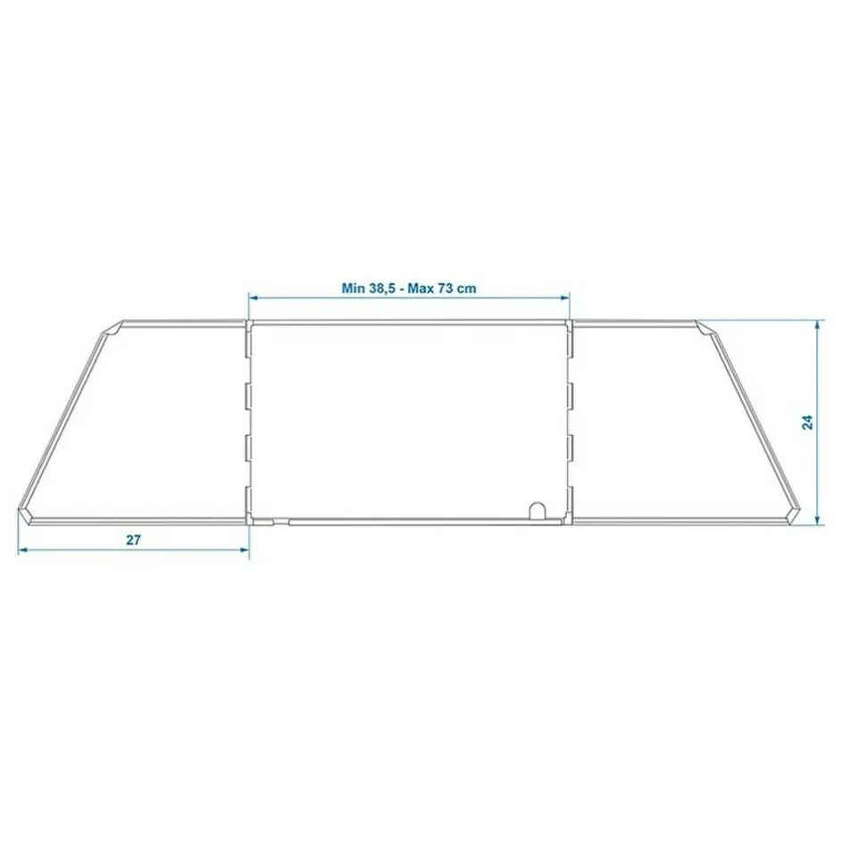 Hot ProPlus Kookwindscherm 3-delig staal