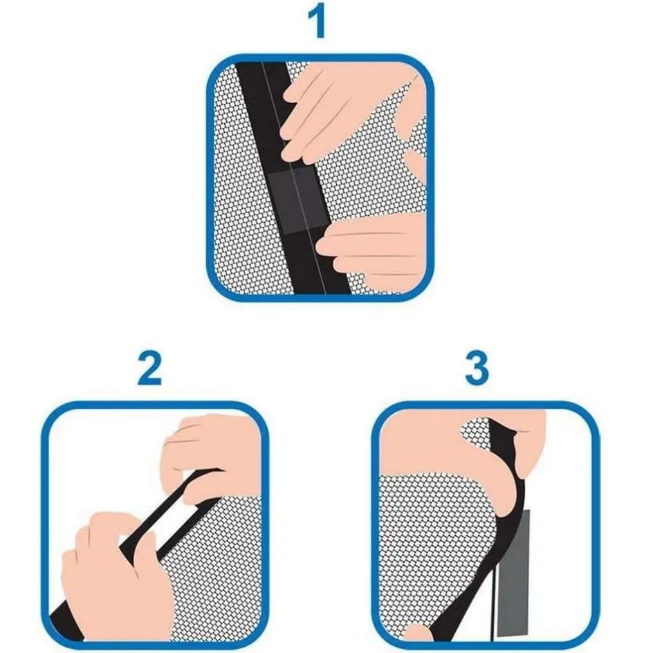 ProPlus Magnetische hordeur 210 x 100 cm black