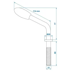 Online ProPlus Spindel voor neuswielklem M12