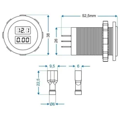 ProPlus Volt-Ampere meter inbouw