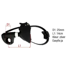 Outlet Pro-user Bikeholder Easyfix afsluitbare fietsklem kort