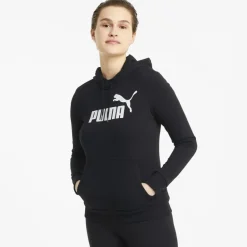 Puma Essentials Logo hoodie dames black