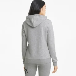Online Puma Essentials Logo hoodie dames light grey heather