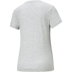 Puma Essentials Logo shirt dames light grey heather