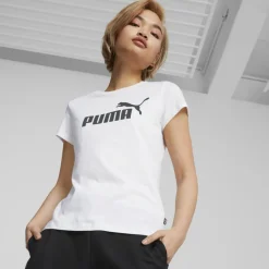 Outlet Puma Essentials Logo shirt dames white
