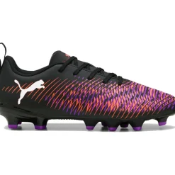 Puma FUTURE 8 PLAY FG AG voetbalschoenen junior black white glowing red