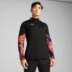 Clearance Puma IndividualCUP 1/4 Zip trainingsshirt heren black