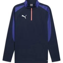 Discount Puma IndividualLIGA 1/4 Zip trainingsshirt heren club navy