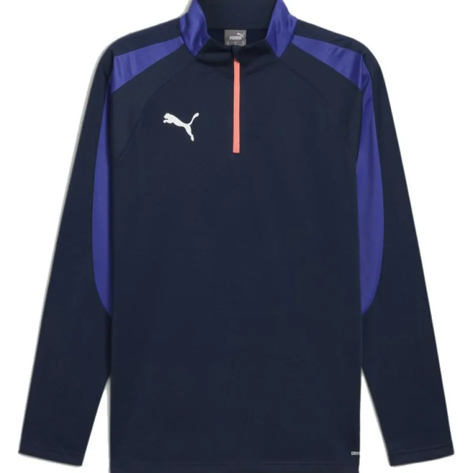 Discount Puma IndividualLIGA 1/4 Zip trainingsshirt heren club navy