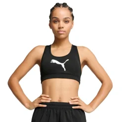 Puma 4KEEPS sport bh dames black big white cat
