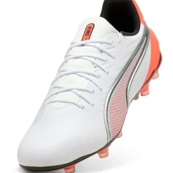 Sale Puma King Match FG - AG voetbalschoenen white silver glowing red
