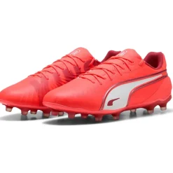 New Puma KING MATCH FG AG voetbalschoenen heren glowing red white red fire