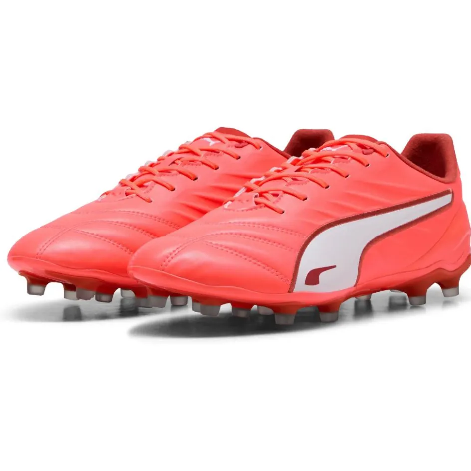 Puma KING PRO FG AG voetbalschoenen heren glowing red white red fire