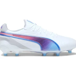 Best Puma KING ULTIMATE FG AG voetbalschoenen dames white bluemazing flat light grey sunset glow